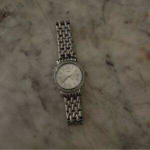 Timex Women's Silver Watch with Crystal Accents